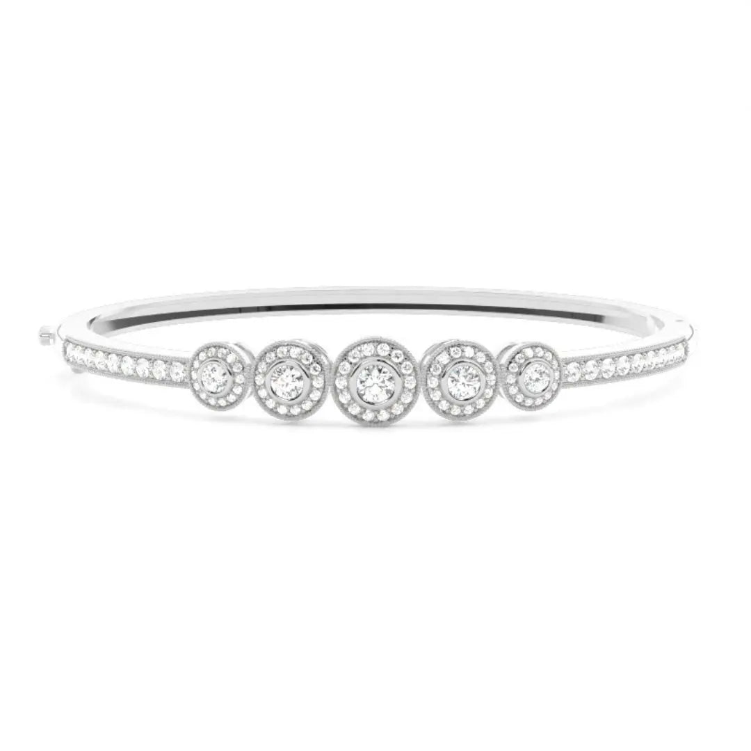 5.85 CT Lab-Grown Round Cut Diamond Bracelet – Luxury & Brilliance Jewel Carts