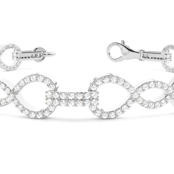 4.35 CT Round Cut Lab Diamond Bracelet Elegant and Radiant