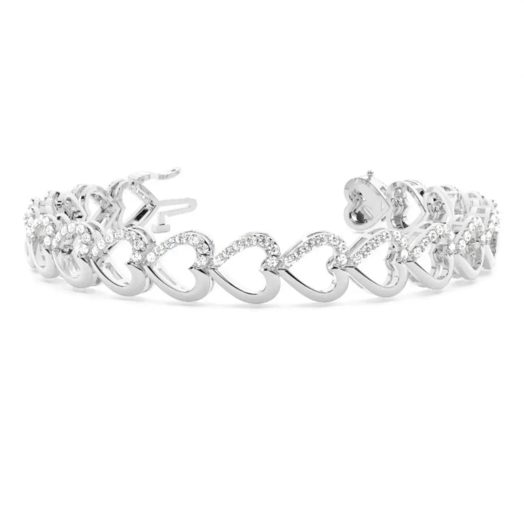 3.25 CT Round Cut Lab Grown Diamond Bracelet True Luxury Jewel Carts