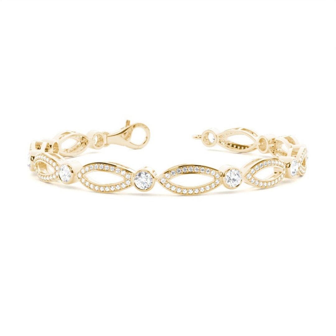 Brilliant 4.95 CT Lab Grown Diamond Bracelet for Women Jewel Carts