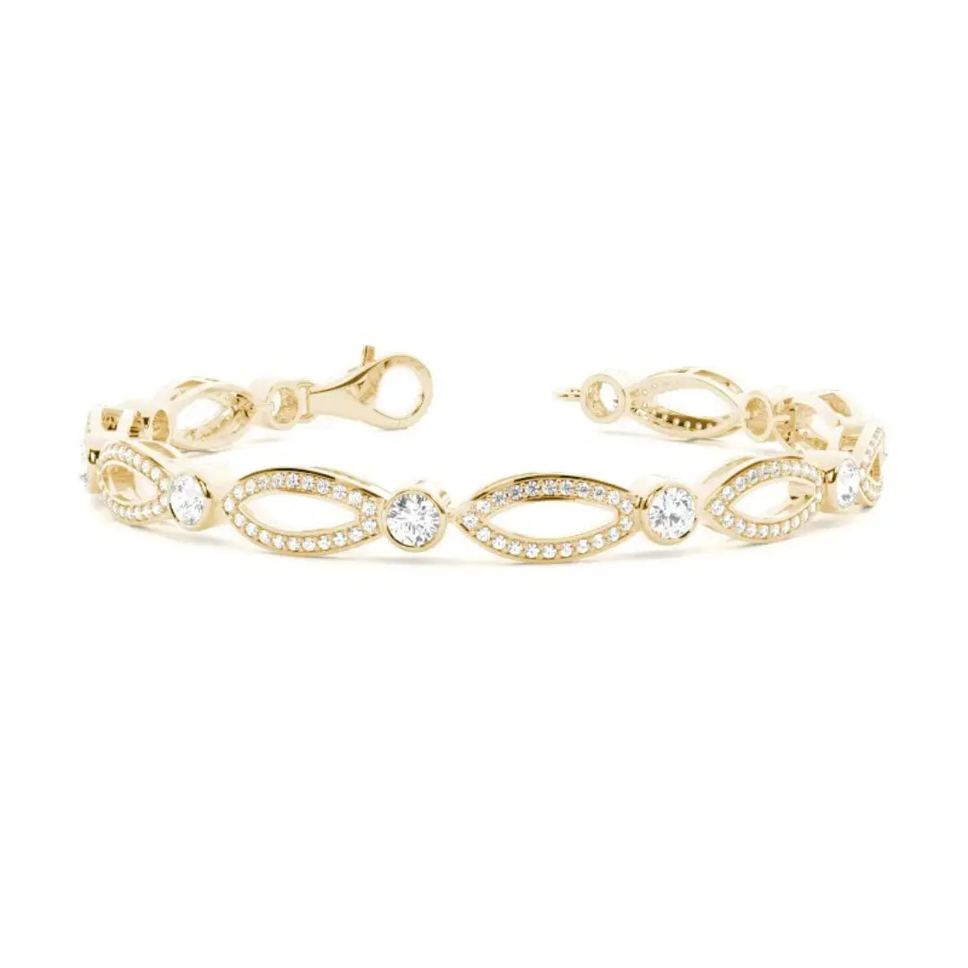 Brilliant 4.95 CT Lab Grown Diamond Bracelet for Women Jewel Carts