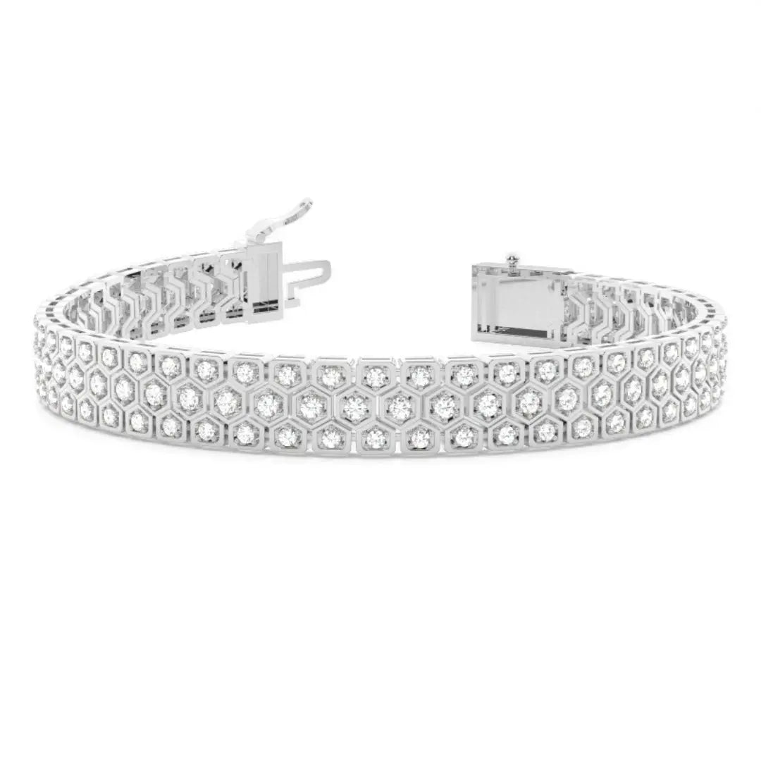 Classic 5.40 CT Lab Grown Diamond Art Deco Bracelet Perfection Jewel Carts
