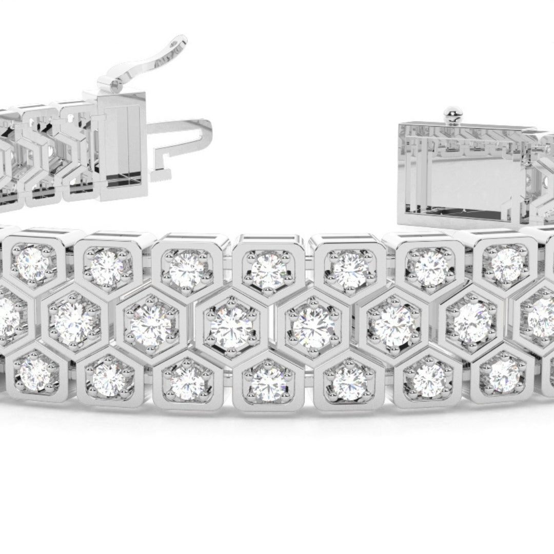 Classic 5.40 CT Lab Grown Diamond Art Deco Bracelet Perfection Jewel Carts