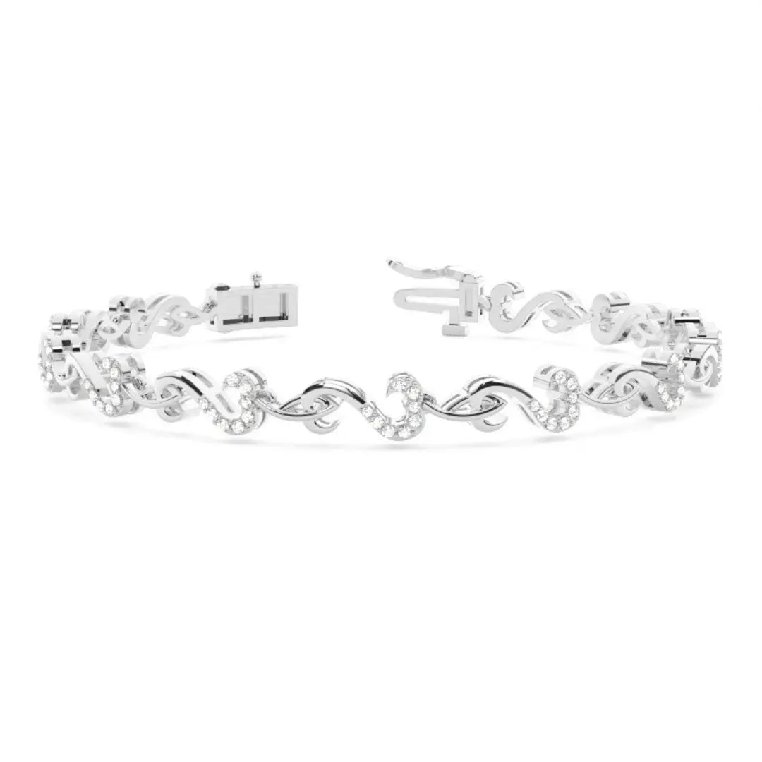 Dazzling 4.45 CT Round Cut Lab Grown Diamond Bracelet Jewel Carts