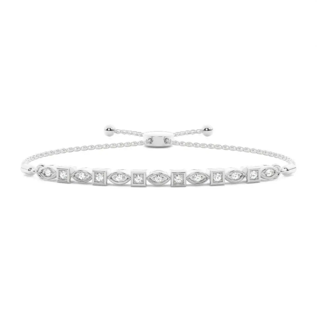 A Unique Sparkle 3.50 CT Lab-Grown Round Cut Diamond Bracelet Jewel Carts