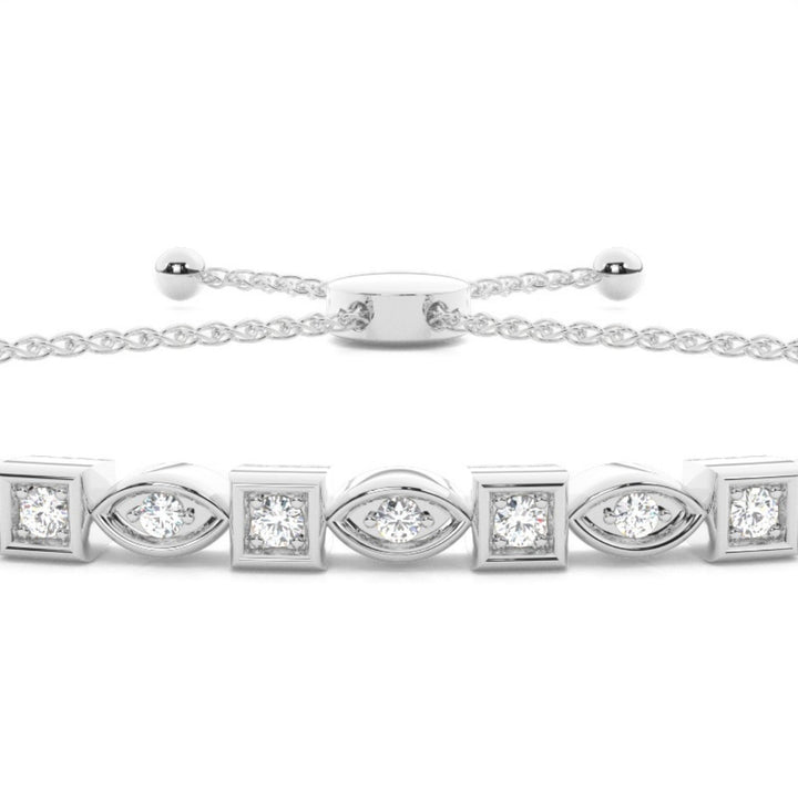 A Unique Sparkle 3.50 CT Lab-Grown Round Cut Diamond Bracelet