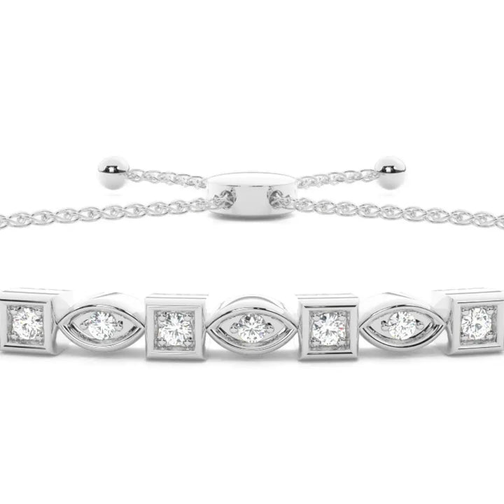 A Unique Sparkle 3.50 CT Lab-Grown Round Cut Diamond Bracelet Jewel Carts