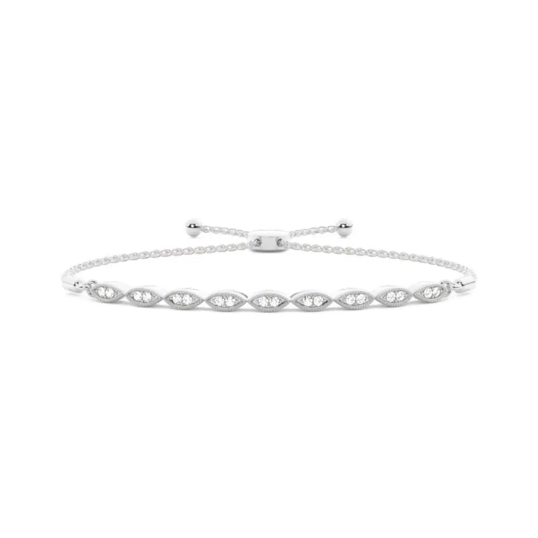 Glowing 3.74 CT Round Lab Grown Bracelet for Everyday Luxury Jewel Carts