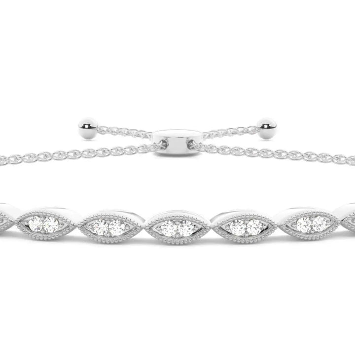 Glowing 3.74 CT Round Lab Grown Bracelet for Everyday Luxury Jewel Carts