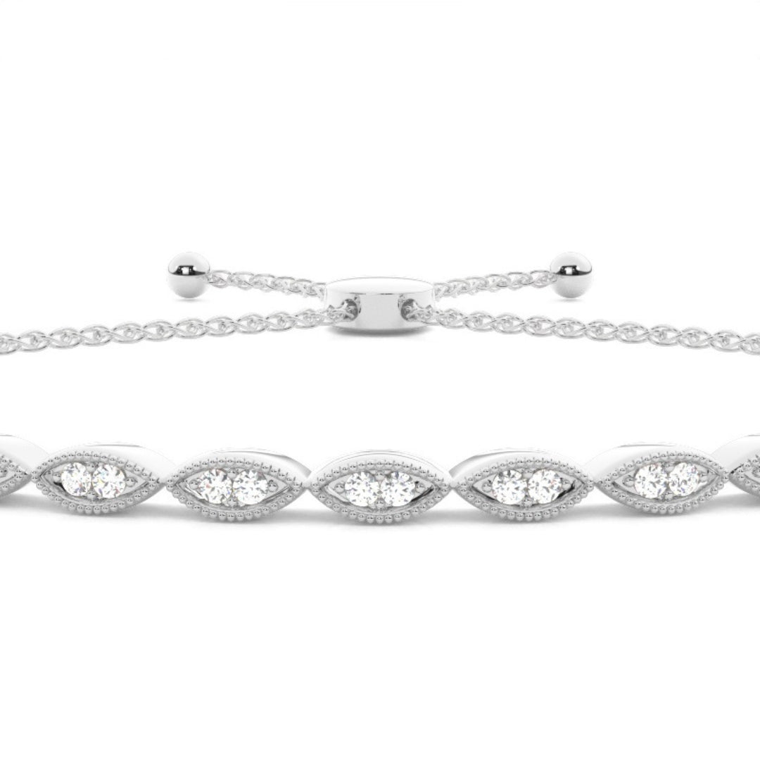 Glowing 3.74 CT Round Lab Grown Bracelet for Everyday Luxury Jewel Carts