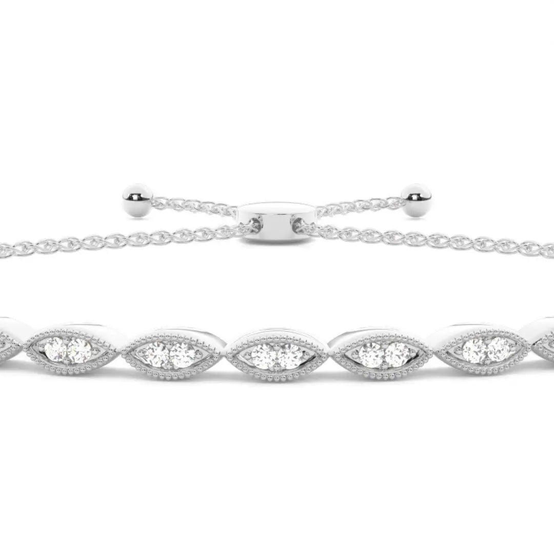 Glowing 3.74 CT Round Lab Grown Bracelet for Everyday Luxury Jewel Carts