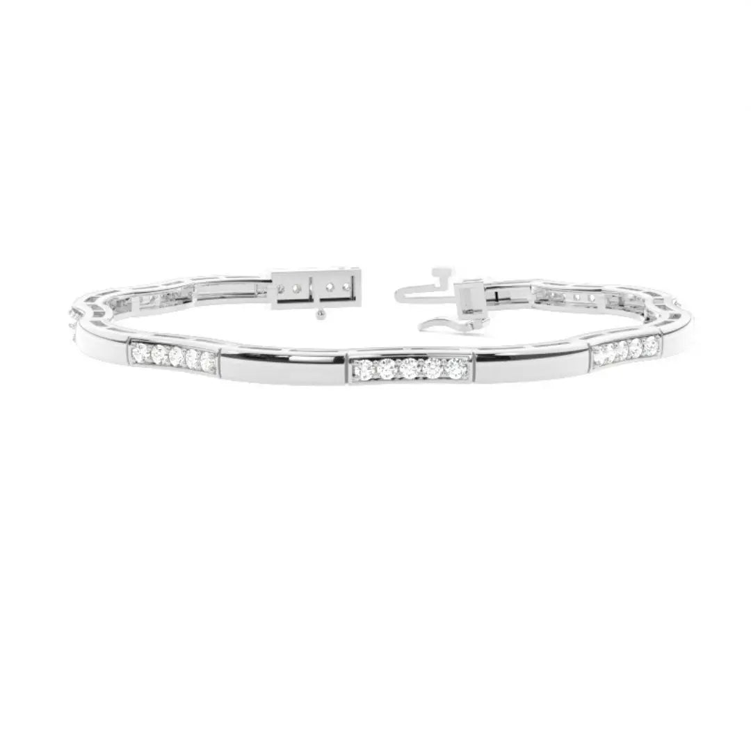 Lover’s Dream Round Cut 3.44 CT Lab Grown Diamond Bracelet Jewel Carts
