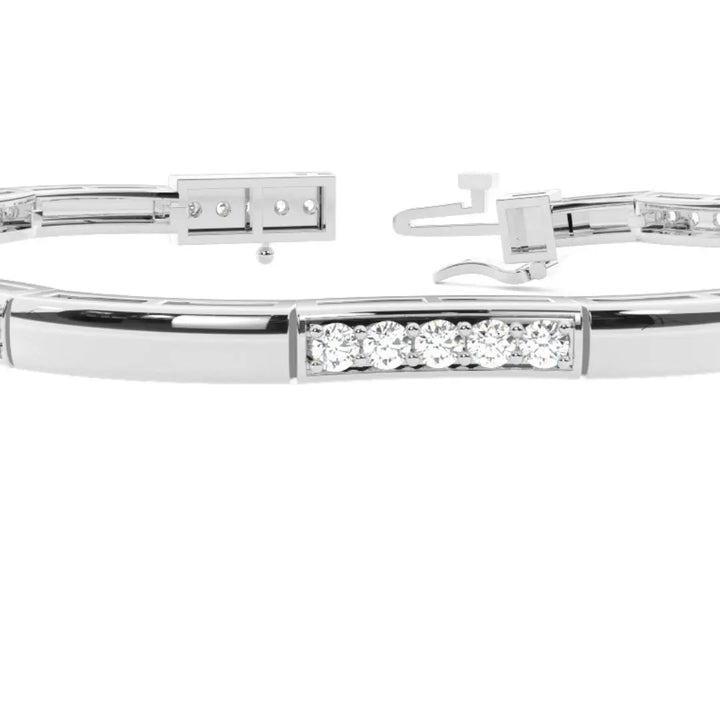 Lover’s Dream Round Cut 3.44 CT Lab Grown Diamond Bracelet Jewel Carts