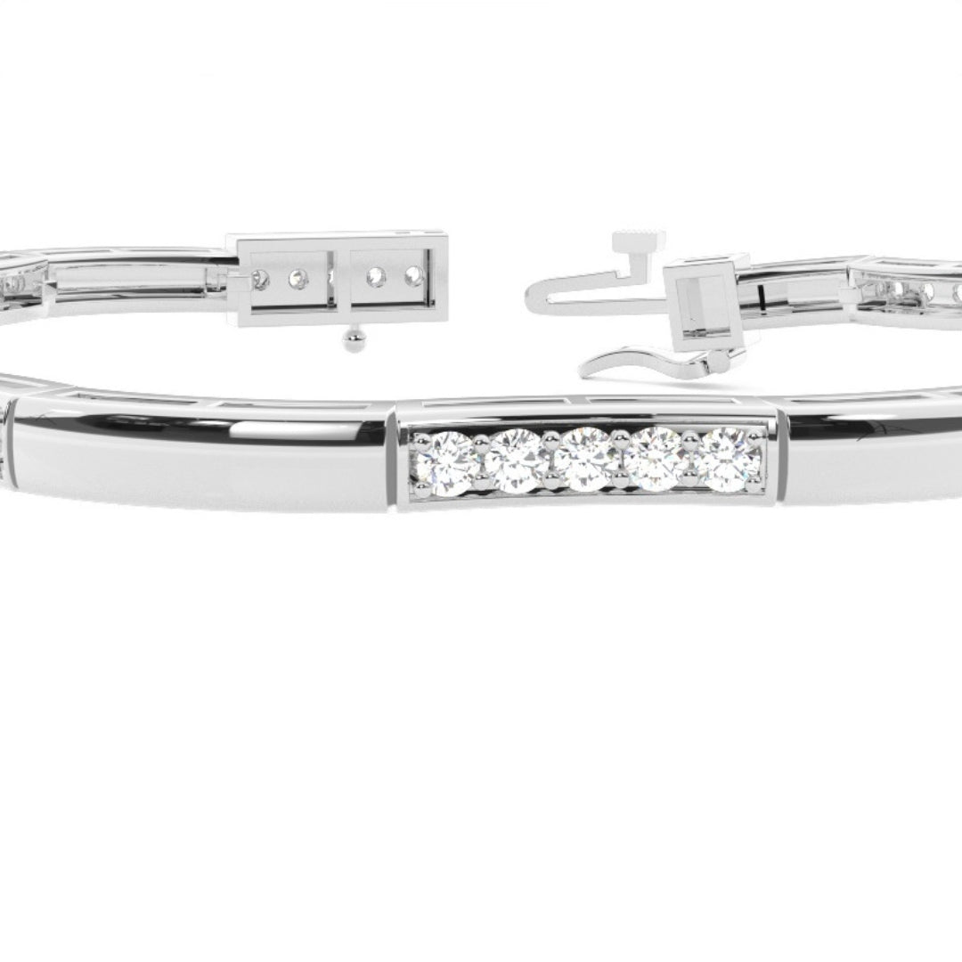 Lover’s Dream Round Cut 3.44 CT Lab Grown Diamond Bracelet Jewel Carts