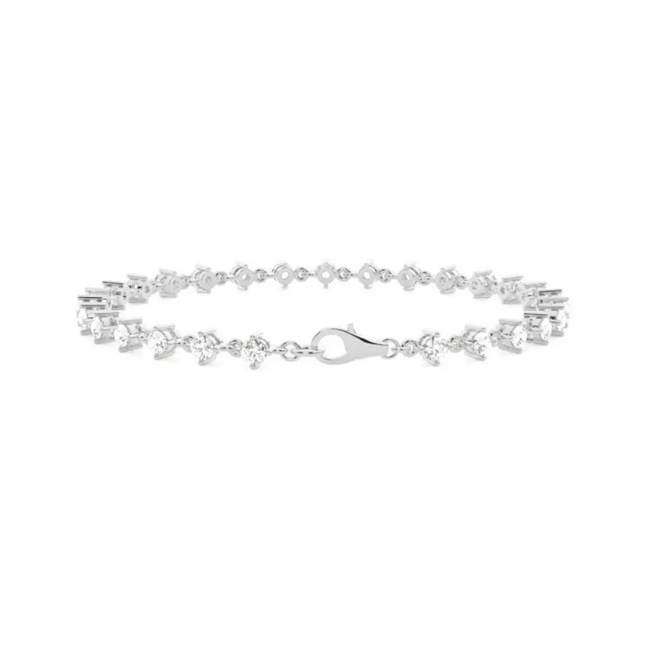 Luxury 3.20 CT Unique Round Cut Lab Grown Diamond Bracelet Jewel Carts