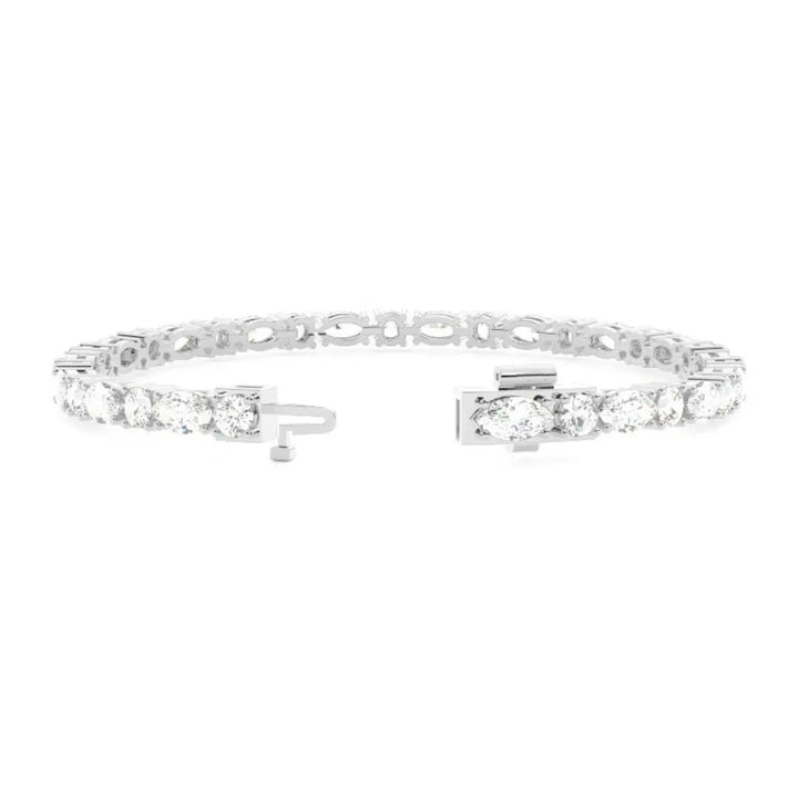 6.30 CT Marquise & Round Cut Lab Grown Diamond Bracelet Sparkle Jewel Carts