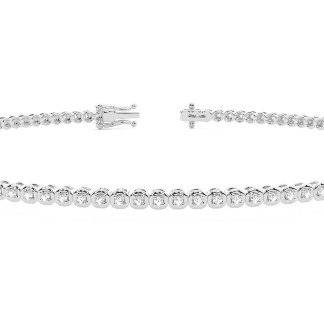 Round Cut Lab Grown Diamond Bracelet – 3.10 CT Brilliance Jewel Carts
