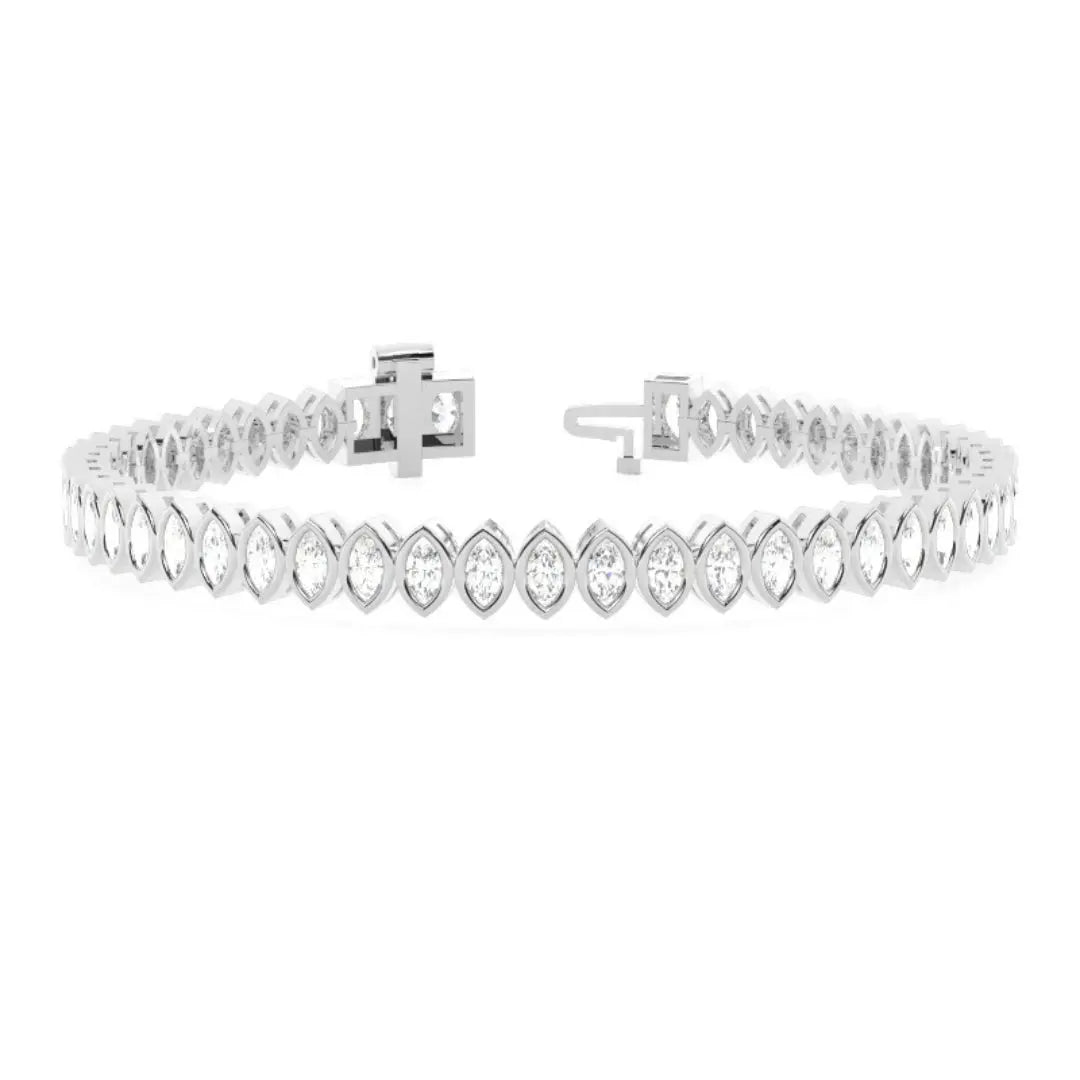 Marquise Cut Lab Grown Diamond 6.25 CT Bracelet for Gifting Jewel Carts