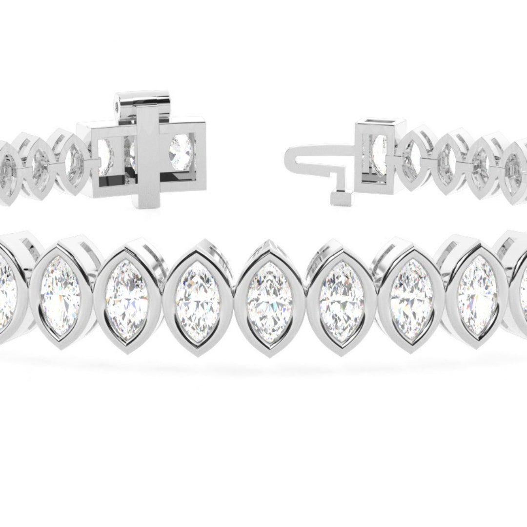 Marquise Cut Lab Grown Diamond 6.25 CT Bracelet for Gifting Jewel Carts