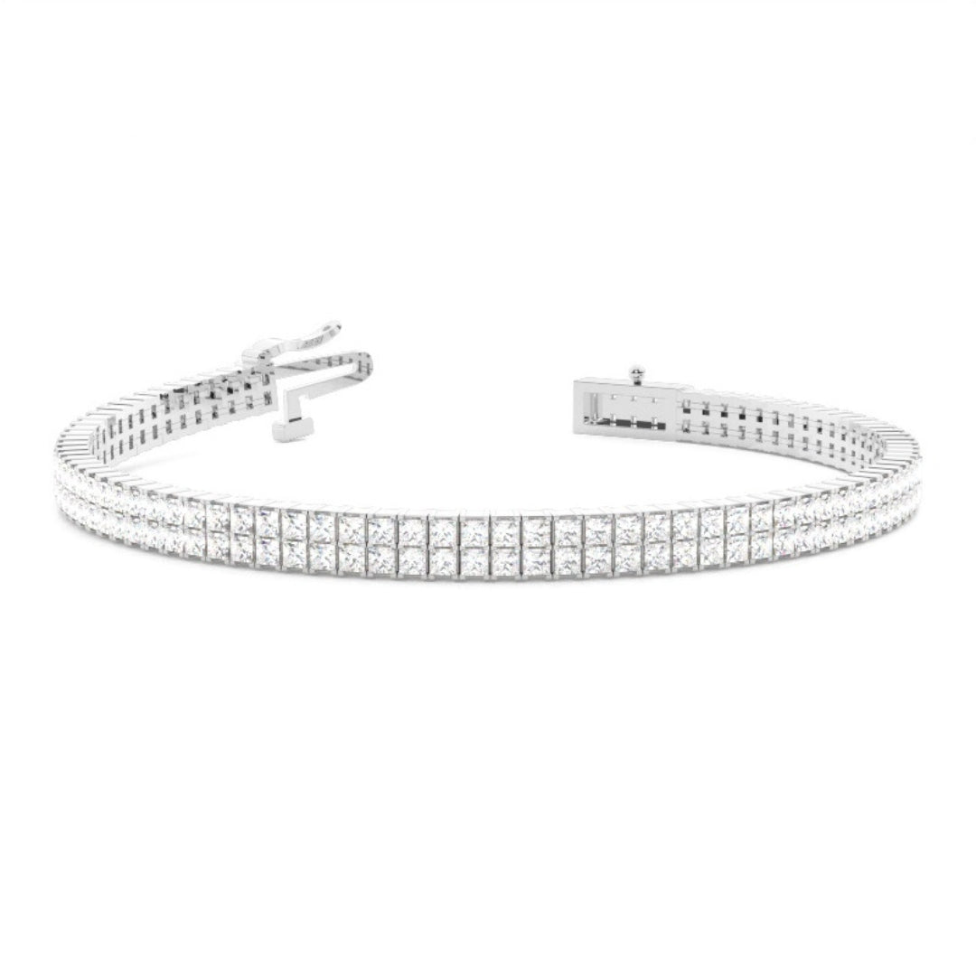 Elegant Princess Cut Lab Grown Diamond 7.50 CT Bracelet Shine Jewel Carts
