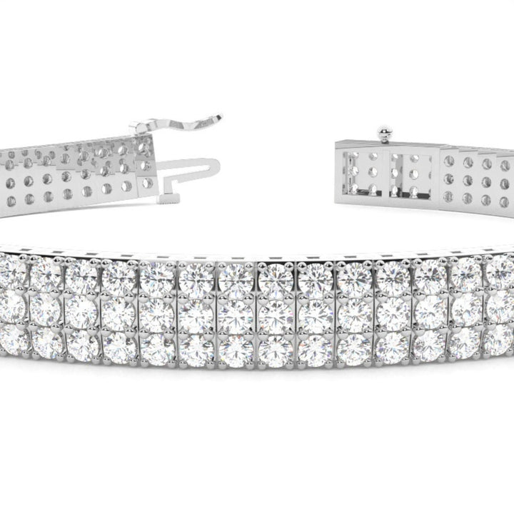 Round Cut Lab Grown Diamond Bracelet – 8.45 CT of Elegance