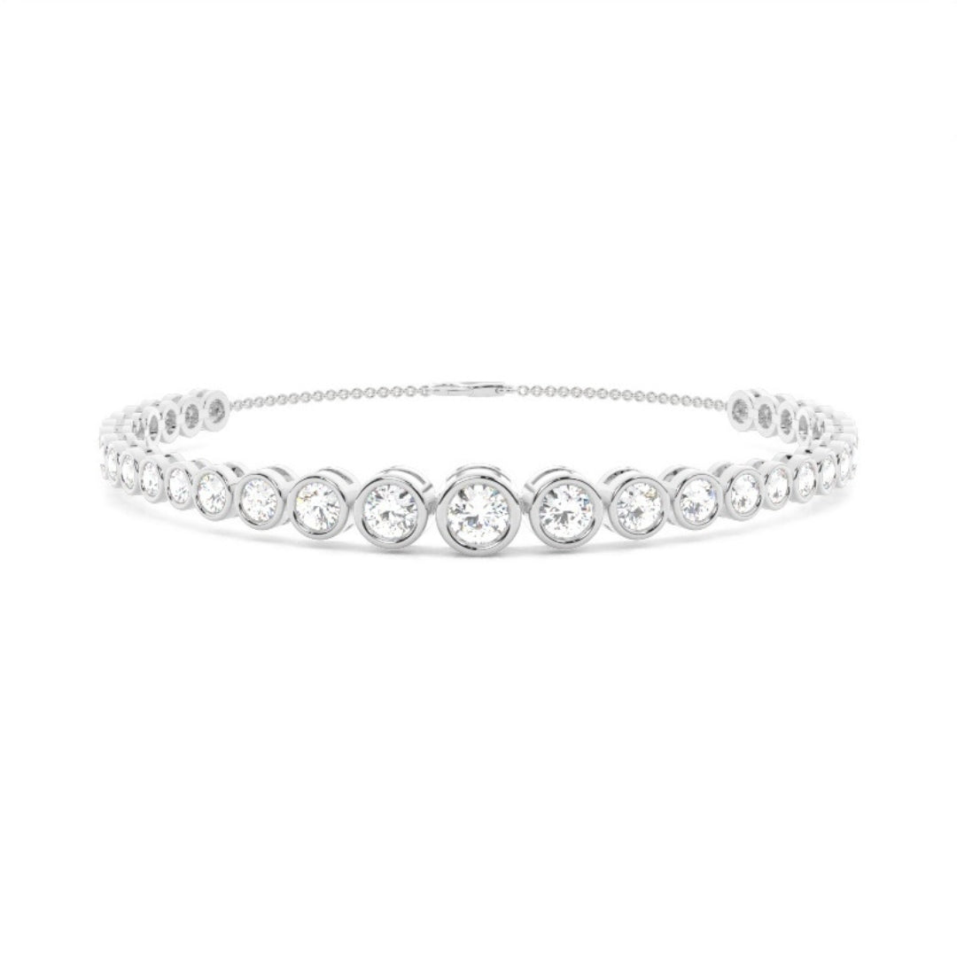 Brilliant 7.66 CT Round Cut Lab Grown Diamond Bracelet Sparkle Jewel Carts