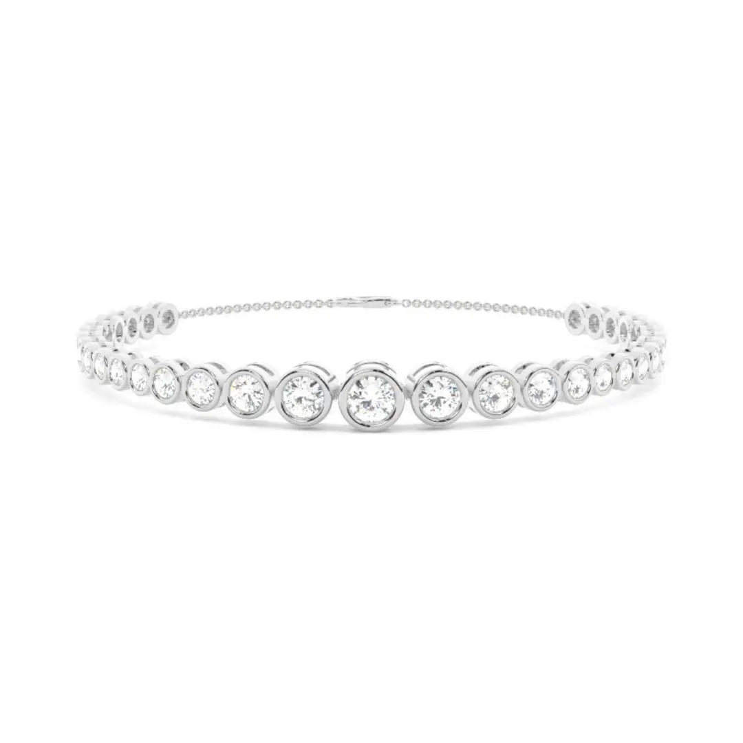 Brilliant 7.66 CT Round Cut Lab Grown Diamond Bracelet Sparkle Jewel Carts