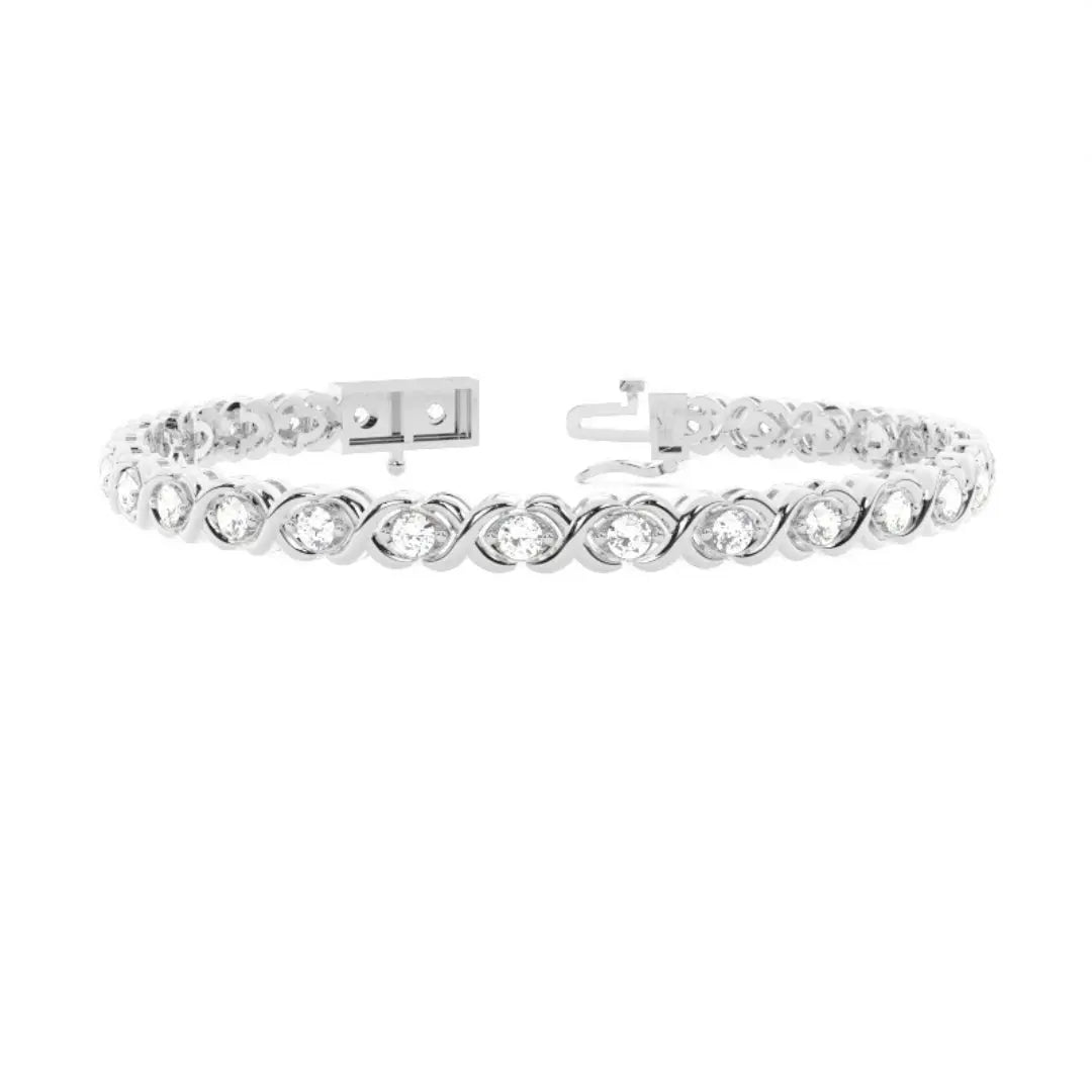 Round Cut Lab Grown Diamond 8.00 CT Bracelet Modern Sparkle Jewel Carts