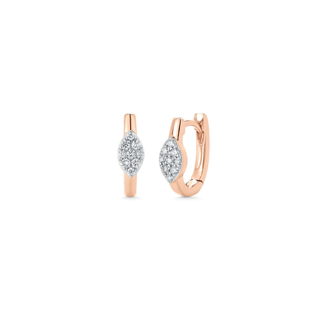 Lab Grown 1.50 CT Round Cut Diamond Hoop Earring