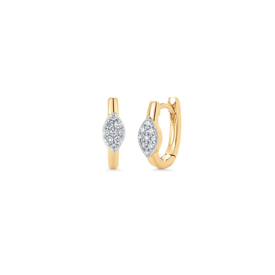 Lab Grown 1.50 CT Round Cut Diamond Hoop Earring