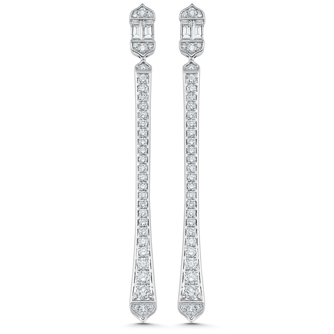 Lab Grown 3.93 CT Round Cut Diamond Fashion Earring
