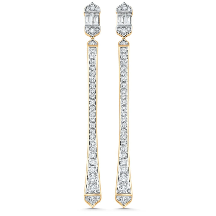 Lab Grown 3.93 CT Round Cut Diamond Fashion Earring
