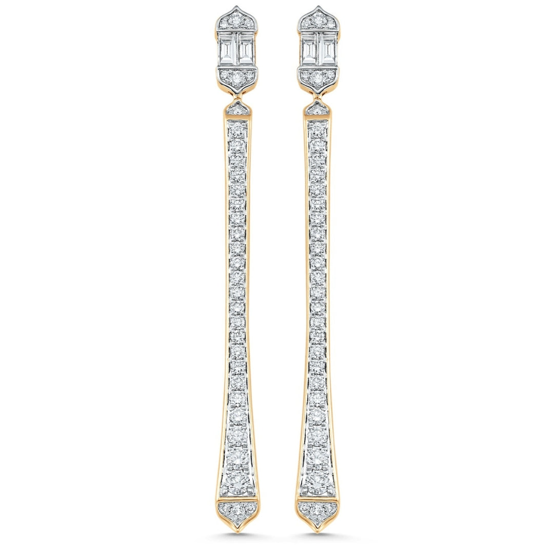 Lab Grown 3.93 CT Round Cut Diamond Fashion Earring