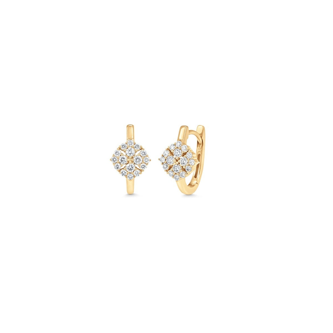 Lab Grown 3.10 CT Round Cut Diamond Hoop Earring