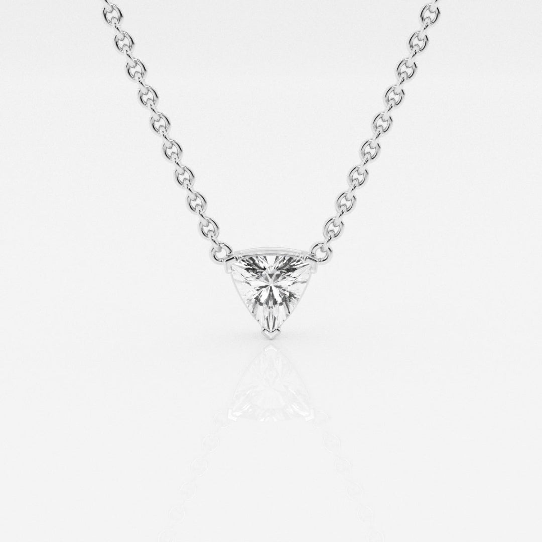 Lab Grown 1.20 CT Trillion Cut Diamond Boho & Hippie Necklace Jewel Carts
