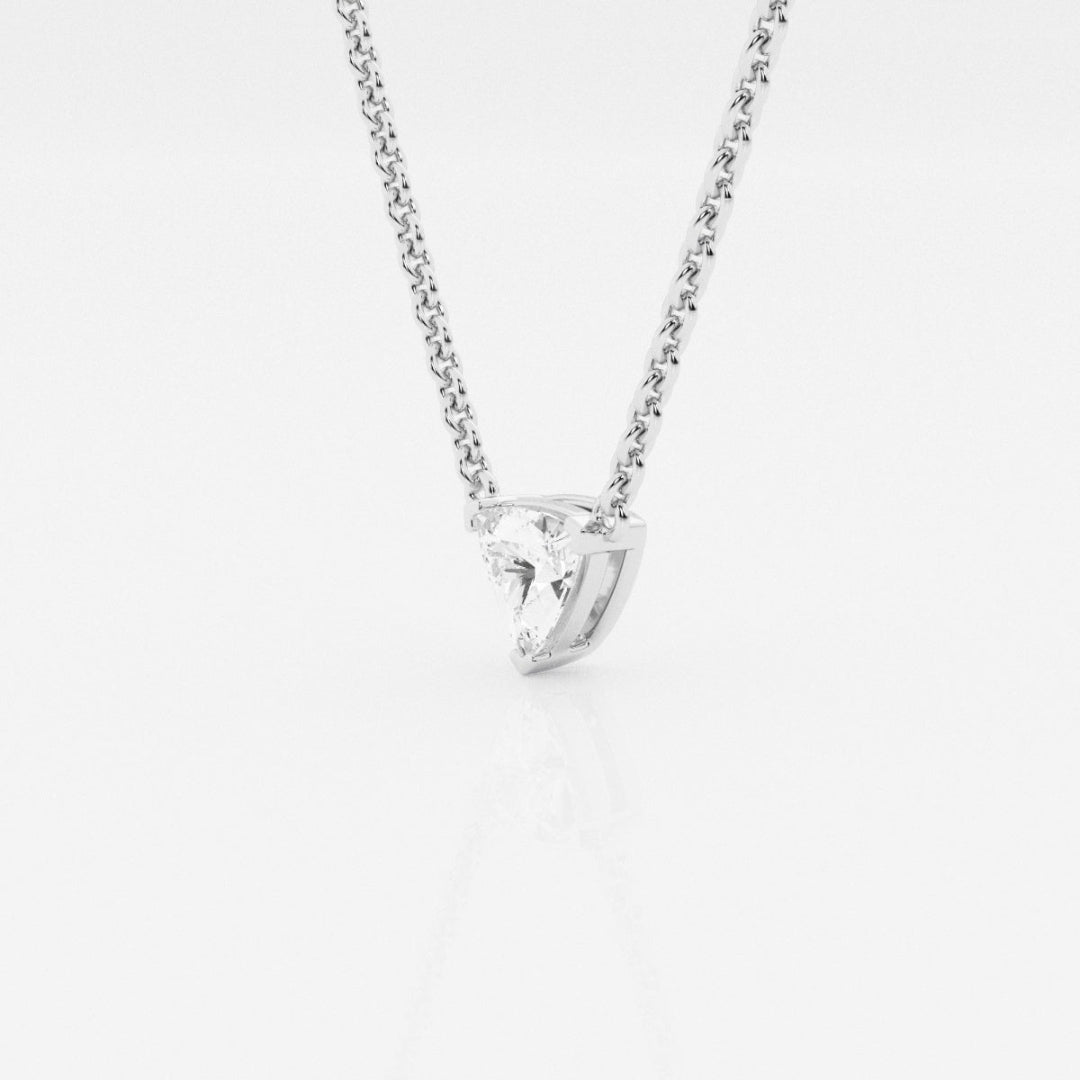 Lab Grown 1.20 CT Trillion Cut Diamond Boho & Hippie Necklace Jewel Carts