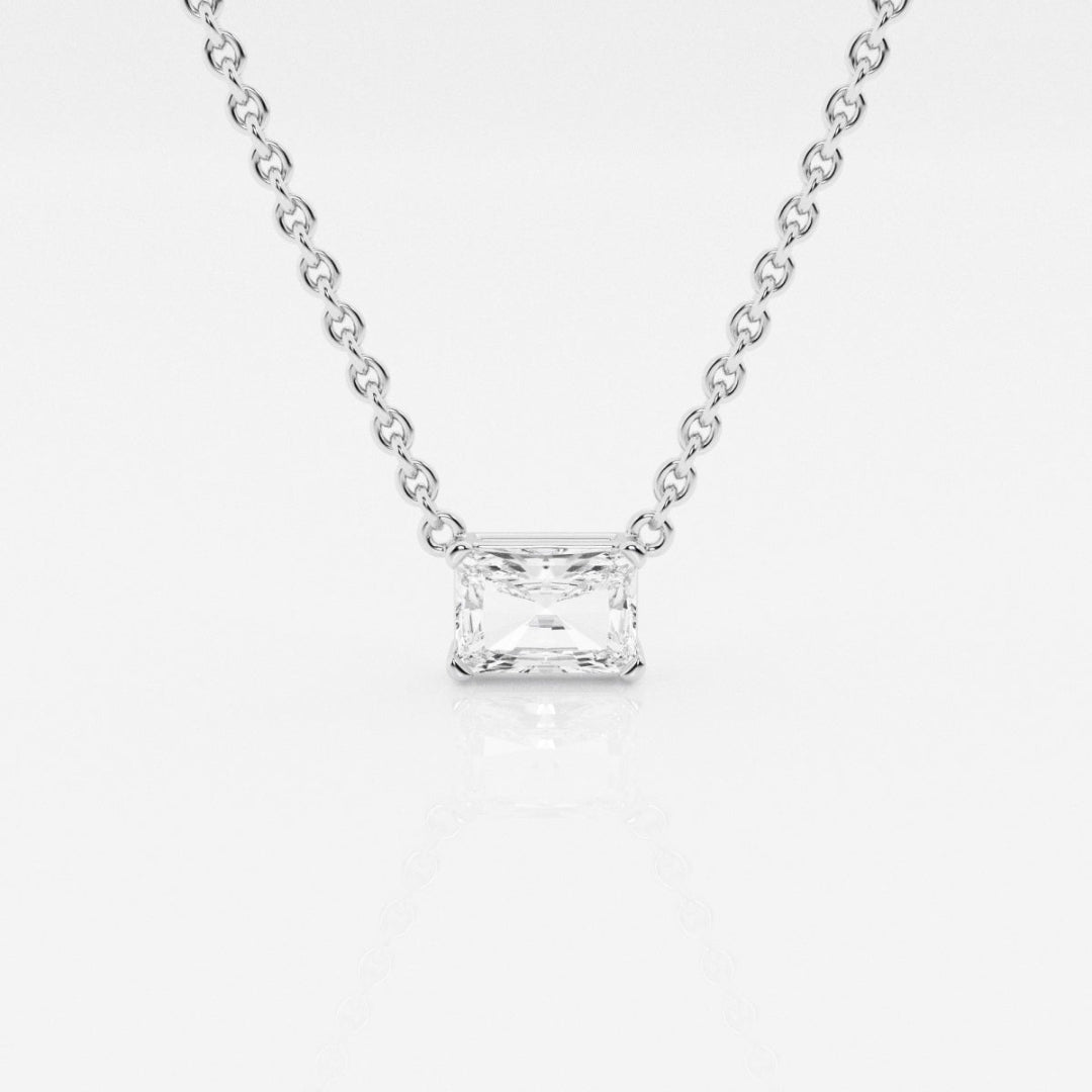 Lab Grown 2.00 CT Radiant Cut Diamond Brutalist Necklace Jewel Carts