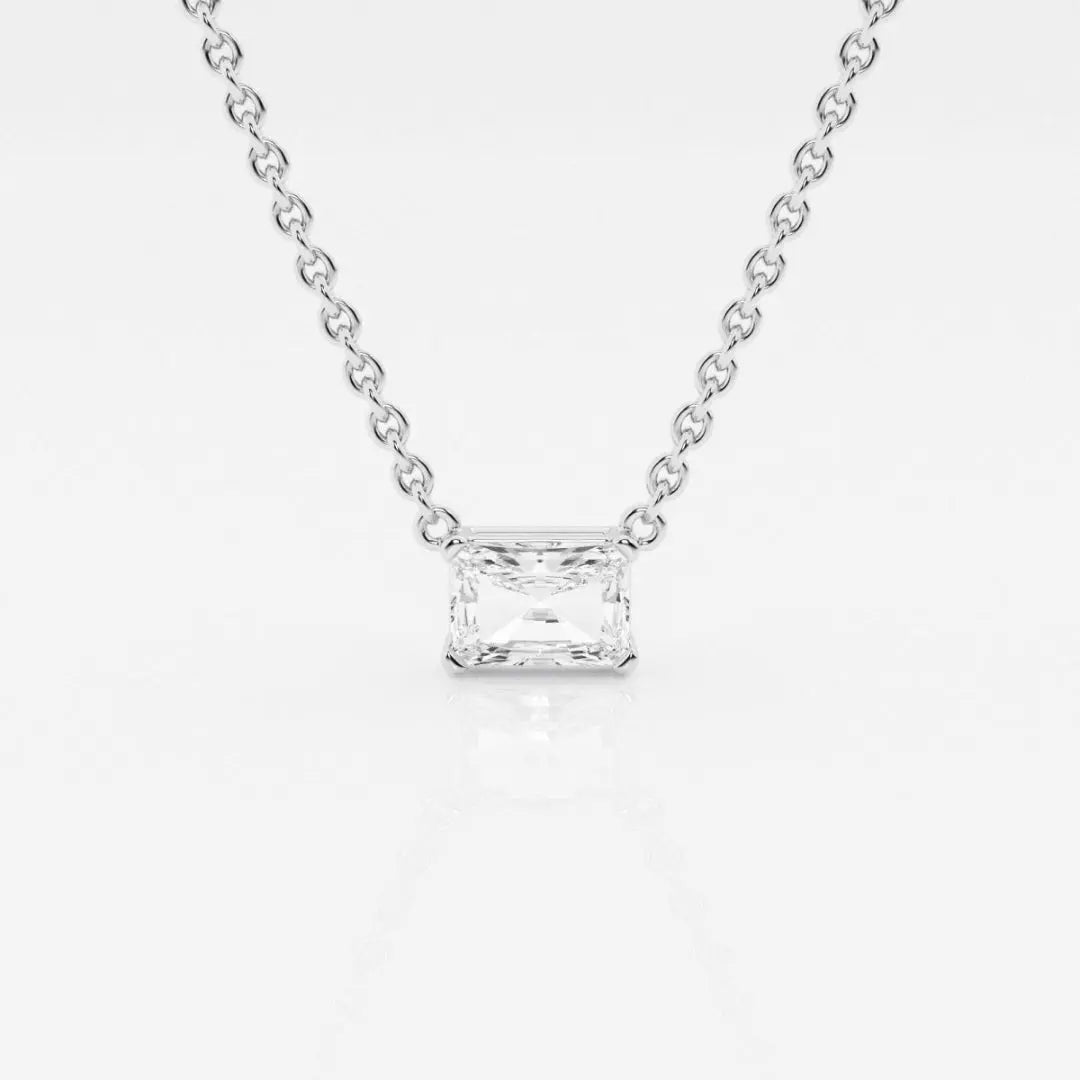 Lab Grown 2.00 CT Radiant Cut Diamond Brutalist Necklace Jewel Carts