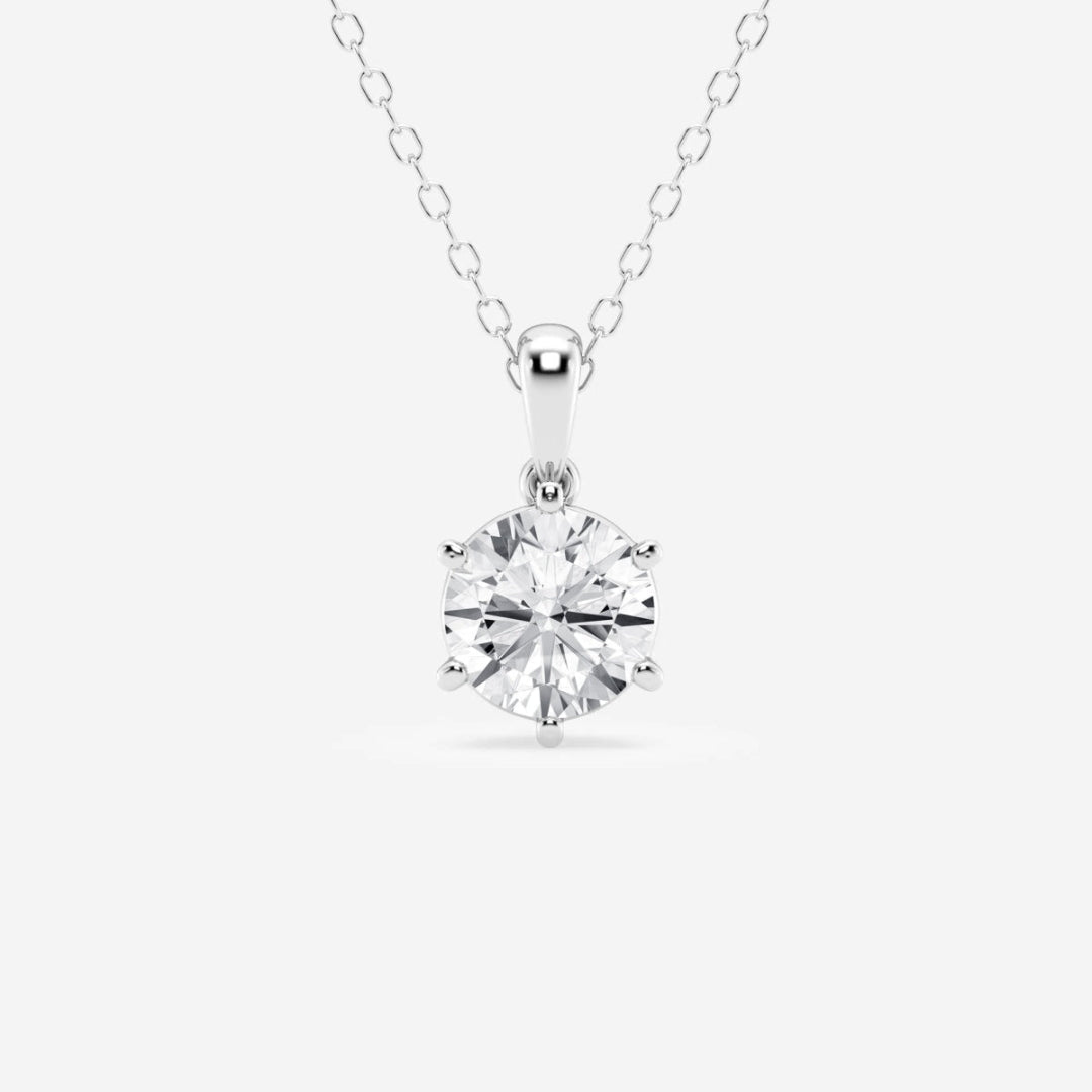 Lab Grown 1.61 CT Round Cut Diamond Gothic Necklace Jewel Carts