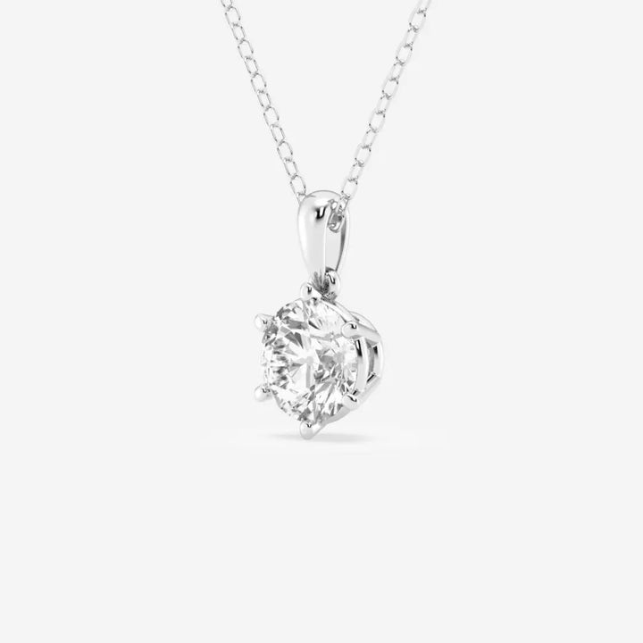 Lab Grown 1.61 CT Round Cut Diamond Gothic Necklace Jewel Carts