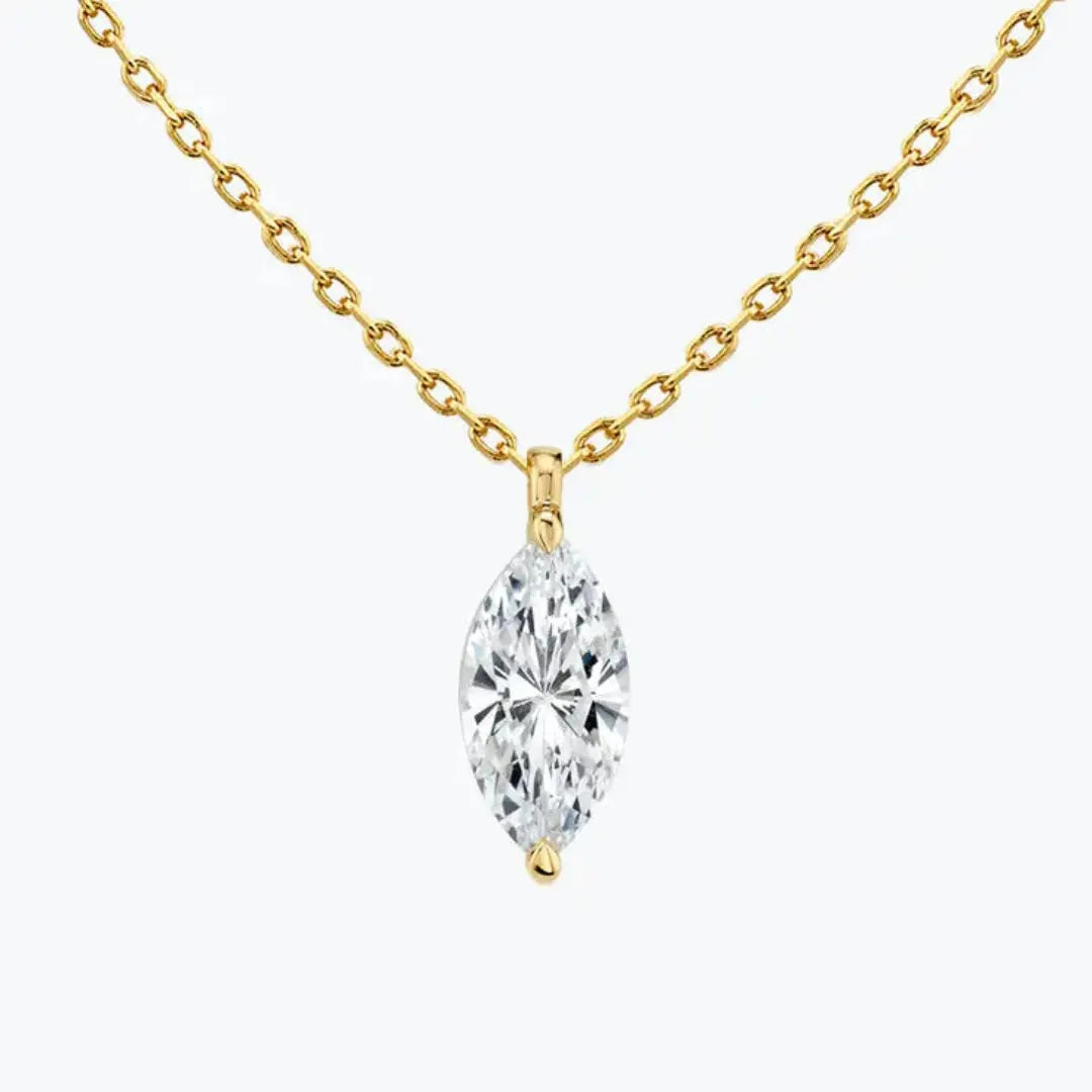 Marquise Cut 1.02 CT Lab Grown Diamond Necklace Luxury You Can Wear Jewel Carts