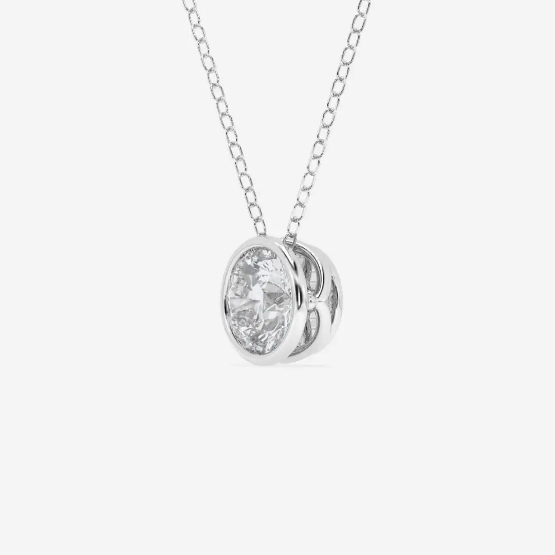 Lab Grown 1.22 CT Round Cut Diamond Celtic Necklace Jewel Carts