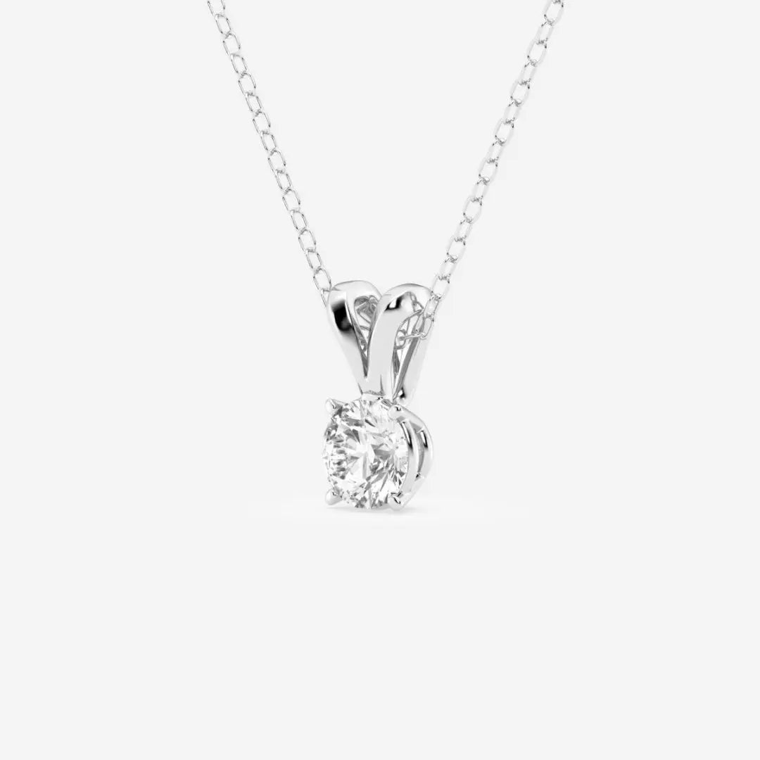 Lab Grown 1.13 CT Round Cut Diamond Art Deco Necklace Jewel Carts