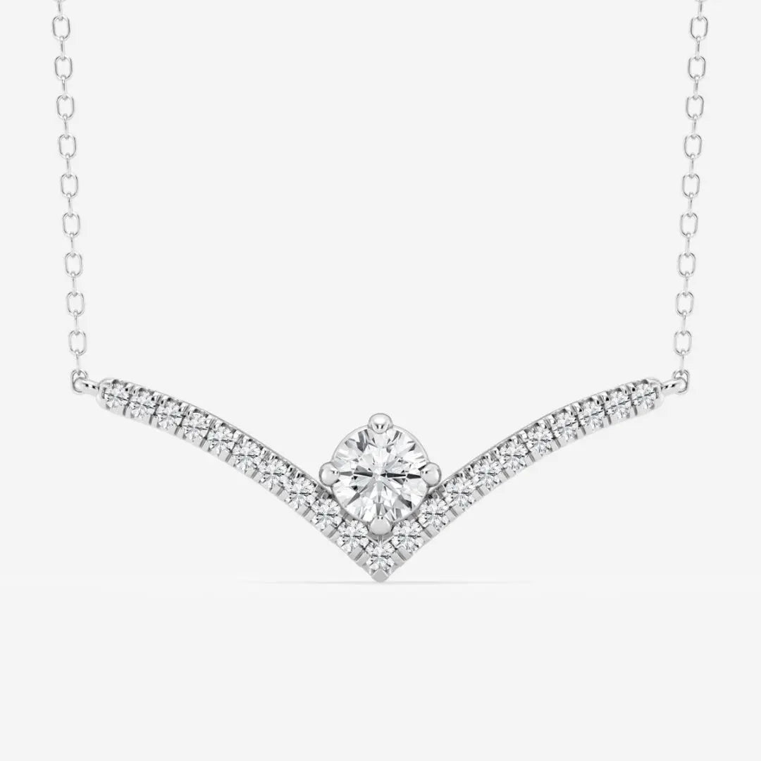 Lab Grown 2.06 CT Round Cut Diamond Minimalist Necklace Jewel Carts