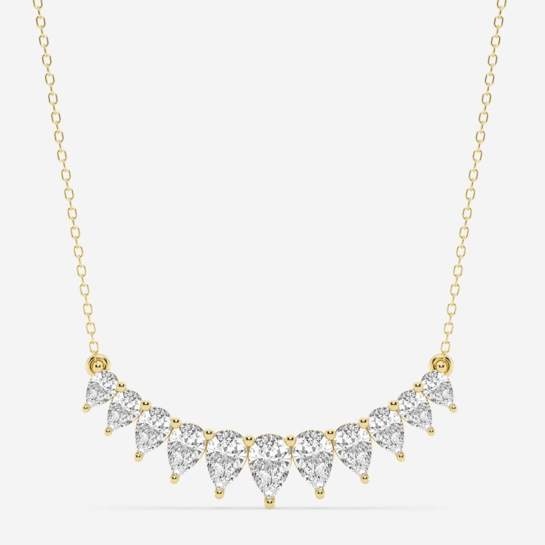 Lab Grown 2.26 CT Pear Cut Diamond Celtic Necklace Jewel Carts