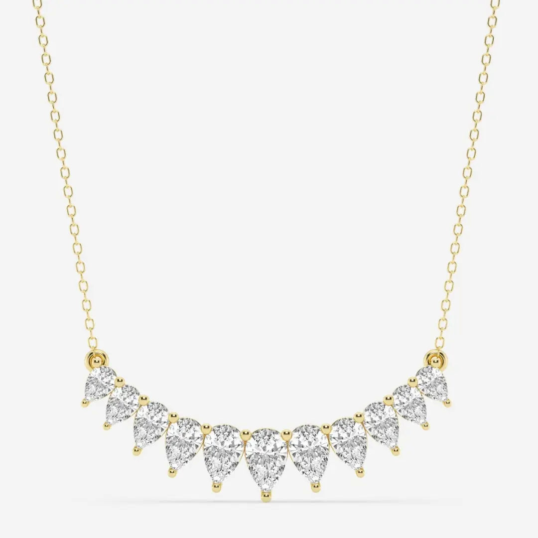Lab Grown 2.26 CT Pear Cut Diamond Celtic Necklace Jewel Carts