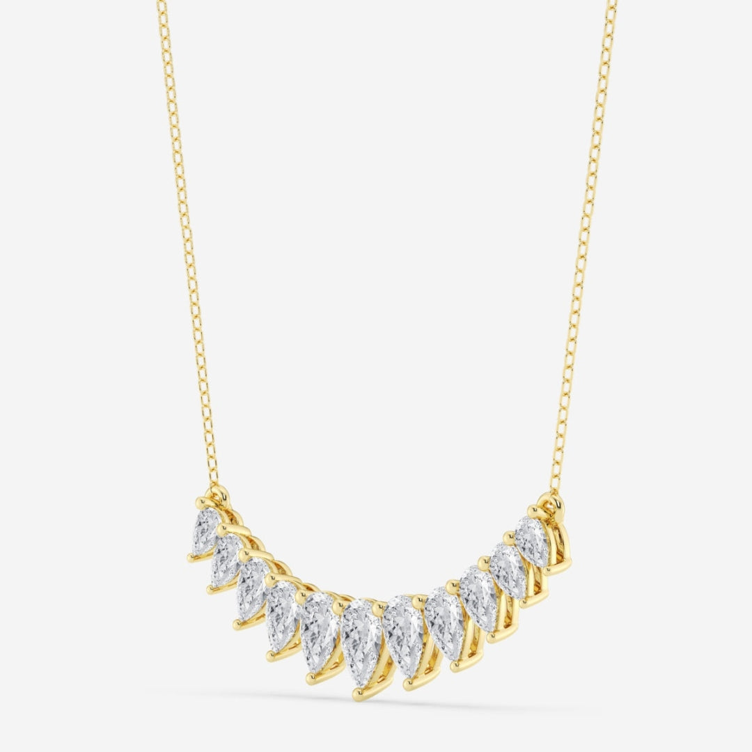 Lab Grown 2.26 CT Pear Cut Diamond Celtic Necklace Jewel Carts