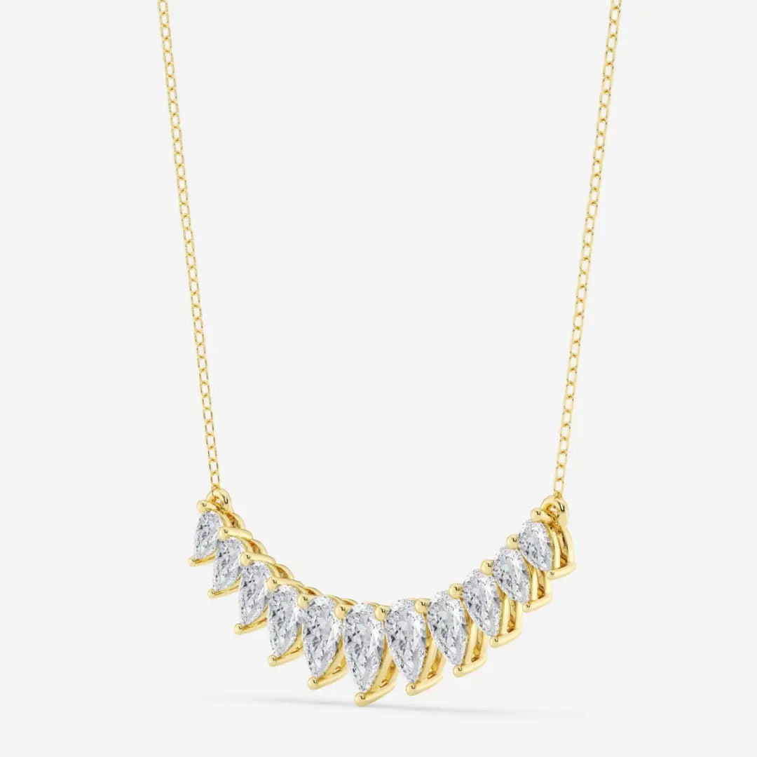 Lab Grown 2.26 CT Pear Cut Diamond Celtic Necklace Jewel Carts