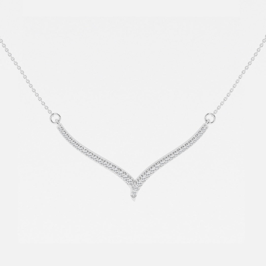 Lab Grown 1.11 CT Round Cut Diamond Art Nouveau Necklace Jewel Carts