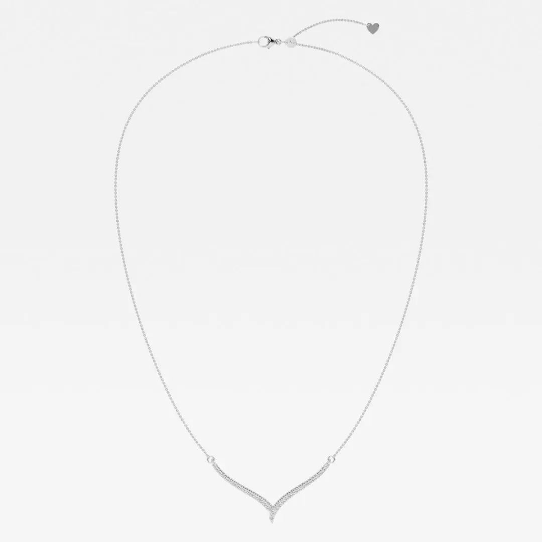Lab Grown 1.11 CT Round Cut Diamond Art Nouveau Necklace Jewel Carts